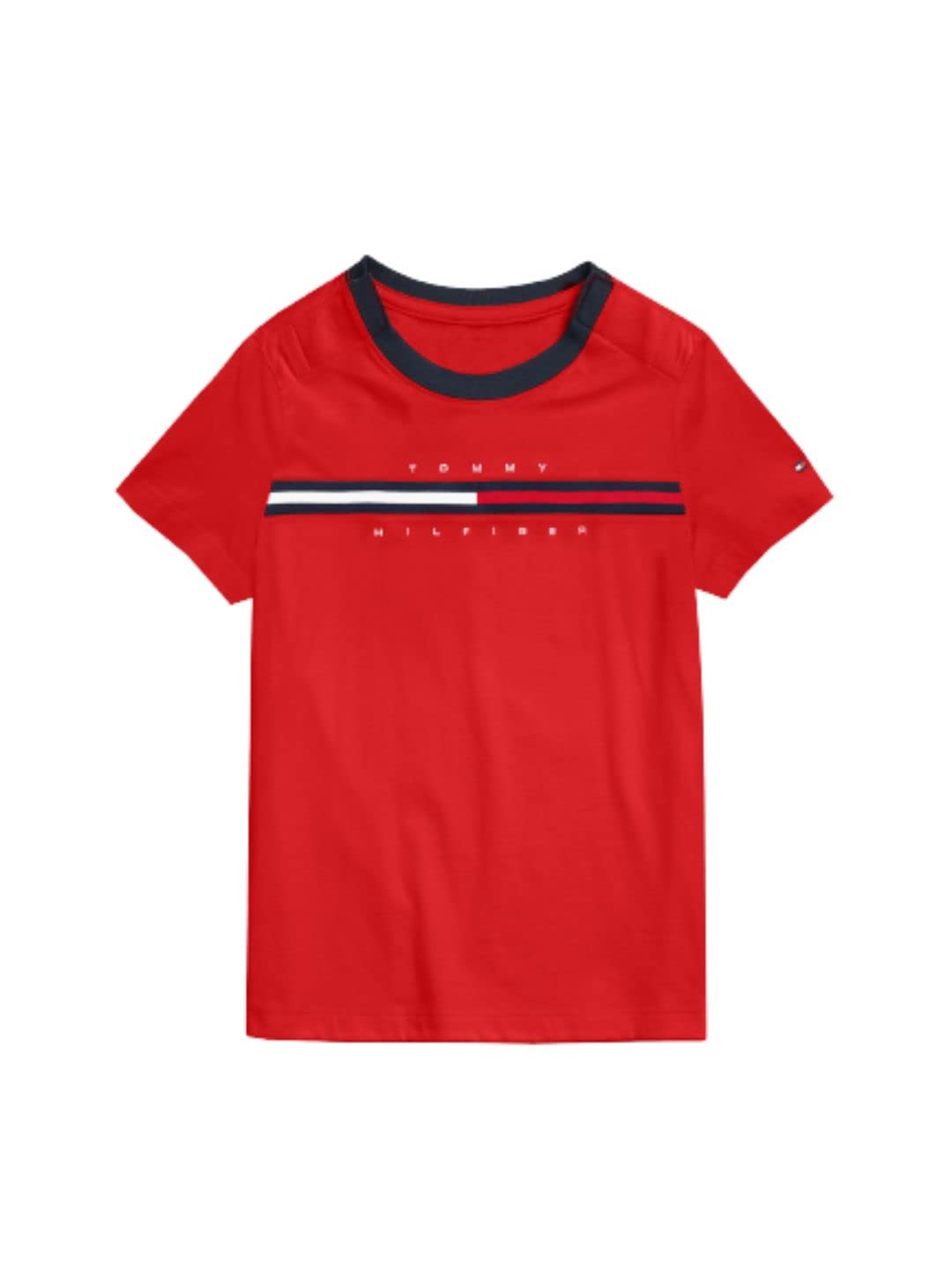 Tommy Hilfiger Boy's Adaptive Short Sleeve Logo T-shirt With Velcro Closures